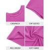 imageImily Bela Girls Short Cap Sleeve T Shirts Kids Crew Neck Casual Loose Summer Tops 514 YearsBright Pink