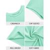imageImily Bela Girls Short Cap Sleeve T Shirts Kids Crew Neck Casual Loose Summer Tops 514 YearsGreen
