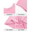 imageImily Bela Girls Short Cap Sleeve T Shirts Kids Crew Neck Casual Loose Summer Tops 514 YearsPink