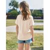 imageImily Bela Girls Short Sleeve T Shirts Casual Crewneck Fashion Tees Kids Summer Tops 514 YearsBeige