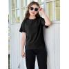 imageImily Bela Girls Short Sleeve T Shirts Casual Crewneck Fashion Tees Kids Summer Tops 514 YearsBlack