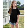 imageImily Bela Girls Short Sleeve T Shirts Casual Crewneck Fashion Tees Kids Summer Tops 514 YearsBlack