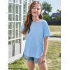 imageImily Bela Girls Short Sleeve T Shirts Casual Crewneck Fashion Tees Kids Summer Tops 514 YearsBlue