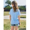 imageImily Bela Girls Short Sleeve T Shirts Casual Crewneck Fashion Tees Kids Summer Tops 514 YearsBlue