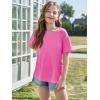 imageImily Bela Girls Short Sleeve T Shirts Casual Crewneck Fashion Tees Kids Summer Tops 514 YearsBright Pink