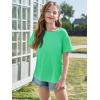 imageImily Bela Girls Short Sleeve T Shirts Casual Crewneck Fashion Tees Kids Summer Tops 514 YearsGreen