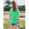 imageImily Bela Girls Short Sleeve T Shirts Casual Crewneck Fashion Tees Kids Summer Tops 514 YearsGreen