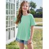imageImily Bela Girls Short Sleeve T Shirts Casual Crewneck Fashion Tees Kids Summer Tops 514 YearsLight Green