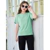 imageImily Bela Girls Short Sleeve T Shirts Casual Crewneck Fashion Tees Kids Summer Tops 514 YearsLight Green