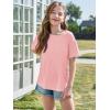 imageImily Bela Girls Short Sleeve T Shirts Casual Crewneck Fashion Tees Kids Summer Tops 514 YearsLight Pink