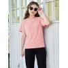 imageImily Bela Girls Short Sleeve T Shirts Casual Crewneck Fashion Tees Kids Summer Tops 514 YearsLight Pink