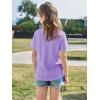 imageImily Bela Girls Short Sleeve T Shirts Casual Crewneck Fashion Tees Kids Summer Tops 514 YearsLight Purple