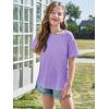 imageImily Bela Girls Short Sleeve T Shirts Casual Crewneck Fashion Tees Kids Summer Tops 514 YearsLight Purple
