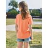 imageImily Bela Girls Short Sleeve T Shirts Casual Crewneck Fashion Tees Kids Summer Tops 514 YearsOrange