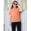 imageImily Bela Girls Short Sleeve T Shirts Casual Crewneck Fashion Tees Kids Summer Tops 514 YearsOrange