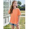 imageImily Bela Girls Short Sleeve T Shirts Casual Crewneck Fashion Tees Kids Summer Tops 514 YearsOrange