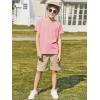 imageImily Bela Girls Short Sleeve T Shirts Casual Crewneck Fashion Tees Kids Summer Tops 514 YearsPink