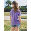 imageImily Bela Girls Short Sleeve T Shirts Casual Crewneck Fashion Tees Kids Summer Tops 514 YearsViolet