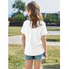 imageImily Bela Girls Short Sleeve T Shirts Casual Crewneck Fashion Tees Kids Summer Tops 514 YearsWhite