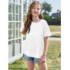 imageImily Bela Girls Short Sleeve T Shirts Casual Crewneck Fashion Tees Kids Summer Tops 514 YearsWhite