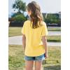 imageImily Bela Girls Short Sleeve T Shirts Casual Crewneck Fashion Tees Kids Summer Tops 514 YearsYellow