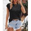 imageImily Bela Womens Cap Sleeve Sweater Sleeveless Crewneck Checkered Casual Loose Fit Knit Shirts Pullover TopsBlack
