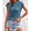 imageImily Bela Womens Cap Sleeve Sweater Sleeveless Crewneck Checkered Casual Loose Fit Knit Shirts Pullover TopsBlue