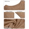 imageImily Bela Womens Cap Sleeve Sweater Sleeveless Crewneck Checkered Casual Loose Fit Knit Shirts Pullover TopsCoffee