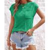 imageImily Bela Womens Cap Sleeve Sweater Sleeveless Crewneck Checkered Casual Loose Fit Knit Shirts Pullover TopsGreen