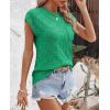 imageImily Bela Womens Cap Sleeve Sweater Sleeveless Crewneck Checkered Casual Loose Fit Knit Shirts Pullover TopsGreen