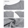 imageImily Bela Womens Cap Sleeve Sweater Sleeveless Crewneck Checkered Casual Loose Fit Knit Shirts Pullover TopsGrey