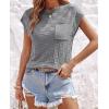 imageImily Bela Womens Cap Sleeve Sweater Sleeveless Crewneck Checkered Casual Loose Fit Knit Shirts Pullover TopsGrey