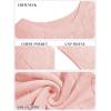 imageImily Bela Womens Cap Sleeve Sweater Sleeveless Crewneck Checkered Casual Loose Fit Knit Shirts Pullover TopsPink