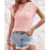 imageImily Bela Womens Cap Sleeve Sweater Sleeveless Crewneck Checkered Casual Loose Fit Knit Shirts Pullover TopsPink