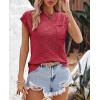 imageImily Bela Womens Cap Sleeve Sweater Sleeveless Crewneck Checkered Casual Loose Fit Knit Shirts Pullover TopsRed