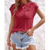 imageImily Bela Womens Cap Sleeve Sweater Sleeveless Crewneck Checkered Casual Loose Fit Knit Shirts Pullover TopsRed