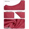 imageImily Bela Womens Cap Sleeve Sweater Sleeveless Crewneck Checkered Casual Loose Fit Knit Shirts Pullover TopsRed