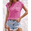 imageImily Bela Womens Cap Sleeve Sweater Sleeveless Crewneck Checkered Casual Loose Fit Knit Shirts Pullover TopsRose Red