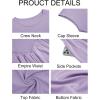imageImily Bela Womens Casual Cap Sleeve Midi Dress Crewneck Swing Flowy Empire Waist Long Dress 2025 Summer Trendy OutfitsLight Purple