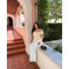 imageImily Bela Womens Off The Shoulder Tops Short Sleeve Top Quick Dry T Shirts Trendy Y2k Going Out Crop Tops Slim Fit 2025Apricot