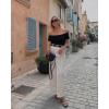 imageImily Bela Womens Off The Shoulder Tops Short Sleeve Top Quick Dry T Shirts Trendy Y2k Going Out Crop Tops Slim Fit 2025Black