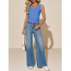 imageImily Bela Womens Ribbed Tank Tops Summer Slim Fit V Neck Tops Casual Basic Knit Sleeveless ShirtsBlue