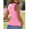 imageImily Bela Womens Ribbed Tank Tops Summer Slim Fit V Neck Tops Casual Basic Knit Sleeveless ShirtsPink