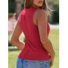 imageImily Bela Womens Ribbed Tank Tops Summer Slim Fit V Neck Tops Casual Basic Knit Sleeveless ShirtsRed
