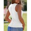 imageImily Bela Womens Ribbed Tank Tops Summer Slim Fit V Neck Tops Casual Basic Knit Sleeveless ShirtsWhite