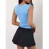 imageImily Bela Womens Sexy Plunge Deep V Neck Going Out Tank Top Summer Sleeveless Slim Fitted Workout TopsSky Blue