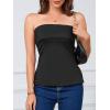 imageImily Bela Womens Sexy Tube Tops Off Shoulder Strapless Bandeau Top Side Split Y2K Going Out Trendy OutfitsBlack