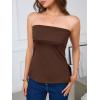 imageImily Bela Womens Sexy Tube Tops Off Shoulder Strapless Bandeau Top Side Split Y2K Going Out Trendy OutfitsBrown