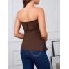 imageImily Bela Womens Sexy Tube Tops Off Shoulder Strapless Bandeau Top Side Split Y2K Going Out Trendy OutfitsBrown