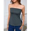 imageImily Bela Womens Sexy Tube Tops Off Shoulder Strapless Bandeau Top Side Split Y2K Going Out Trendy OutfitsDark Grey